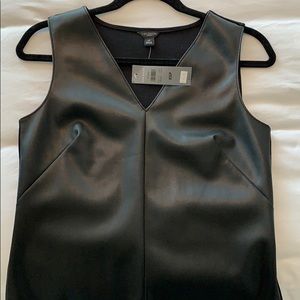 Ann Taylor Faux Leather Tank